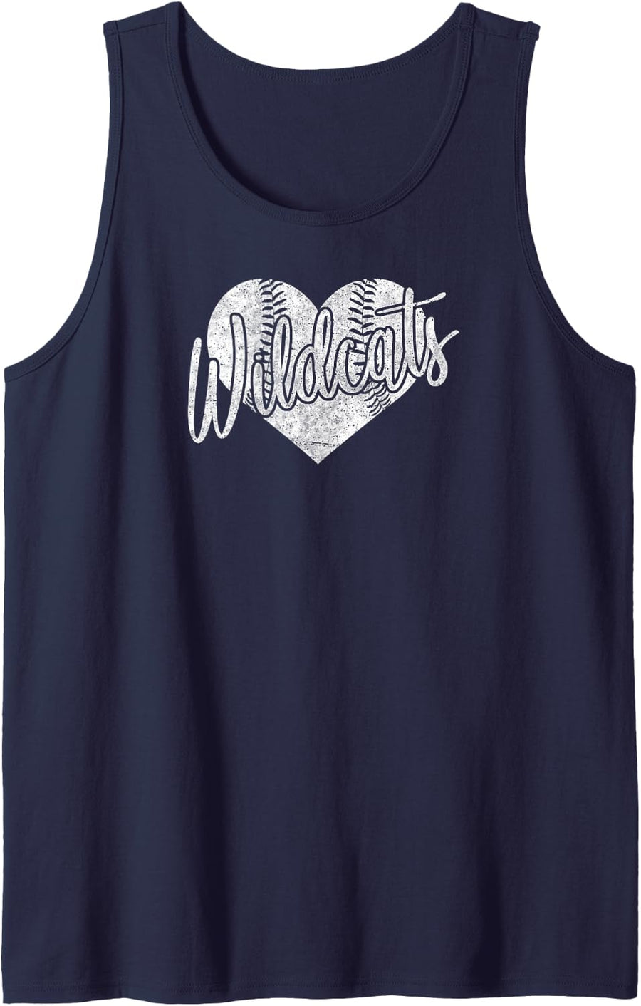 Wildcats Baseball Softball Shirt High School Team Mascot Mom Tank Top - Navy Blue
