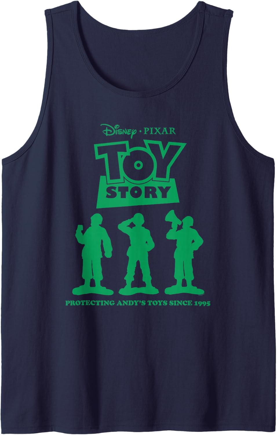 Disney and Pixar's Toy Story Green Army Men Veteran's Day Sleeveless Tank Top - Navy Blue
