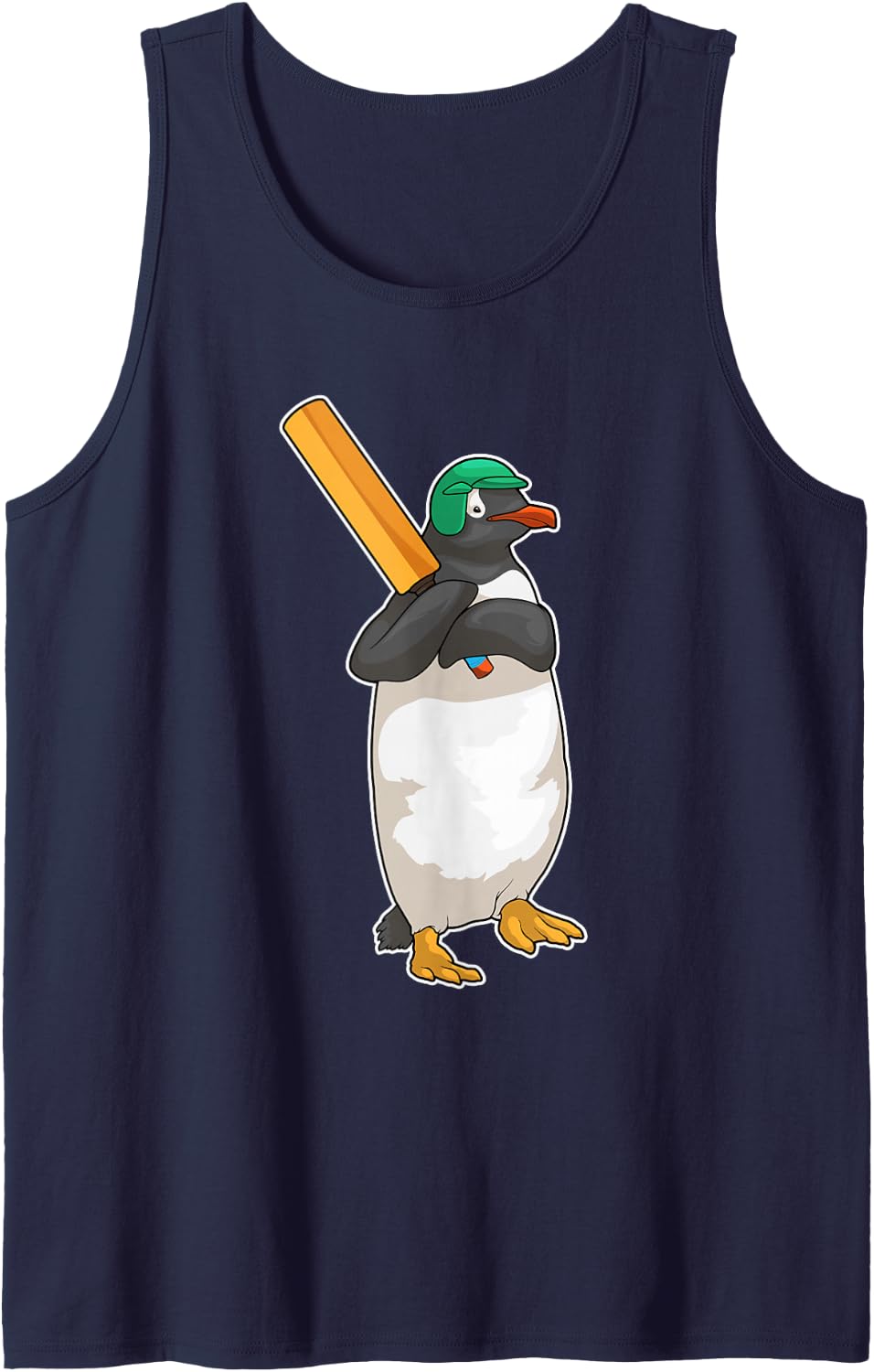 Penguin Cricket Cricket bat Sports Sleeveless Tank Top - Navy Blue
