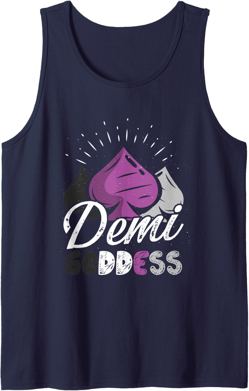 Demi Goddess Proud Demisexual Woman Demisexuality Pride Tank Top - Navy Blue