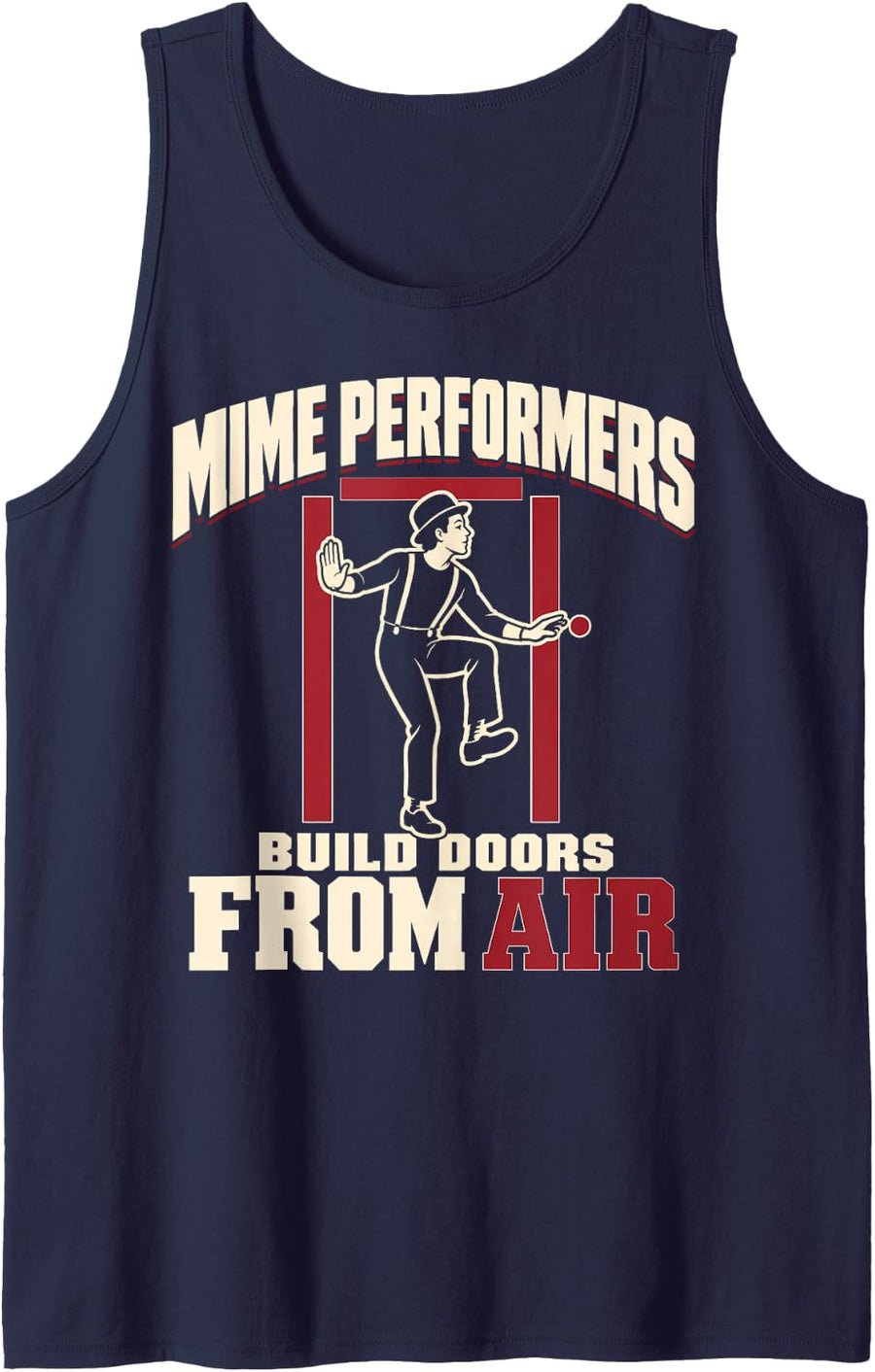 Mime Performer Physical Theatre Artist Gift Sleeveless Tank Top - Navy Blue