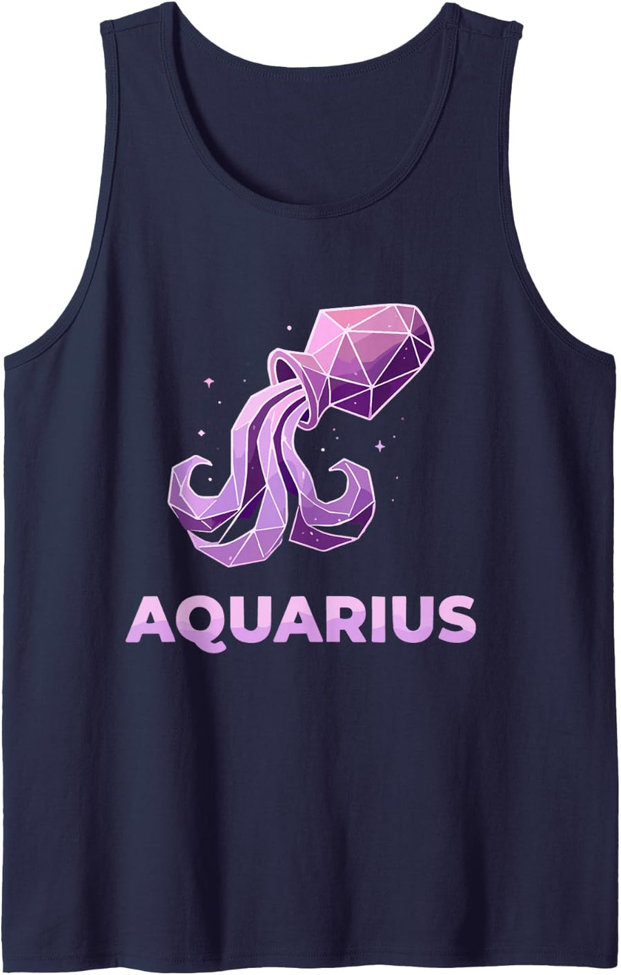 Aquarius Zodiac Sign Astrology Horoscope Astrological Symbol Tank Top - Navy Blue