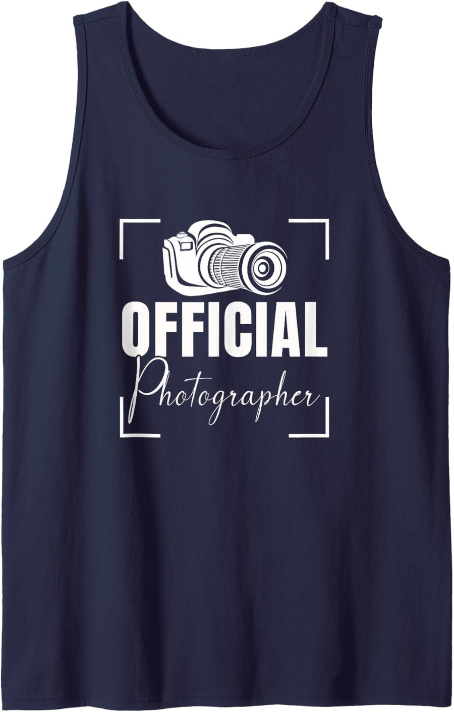 Official Photographer Matching Group Event Photography Lover Sleeveless Tank Top - Navy Blue