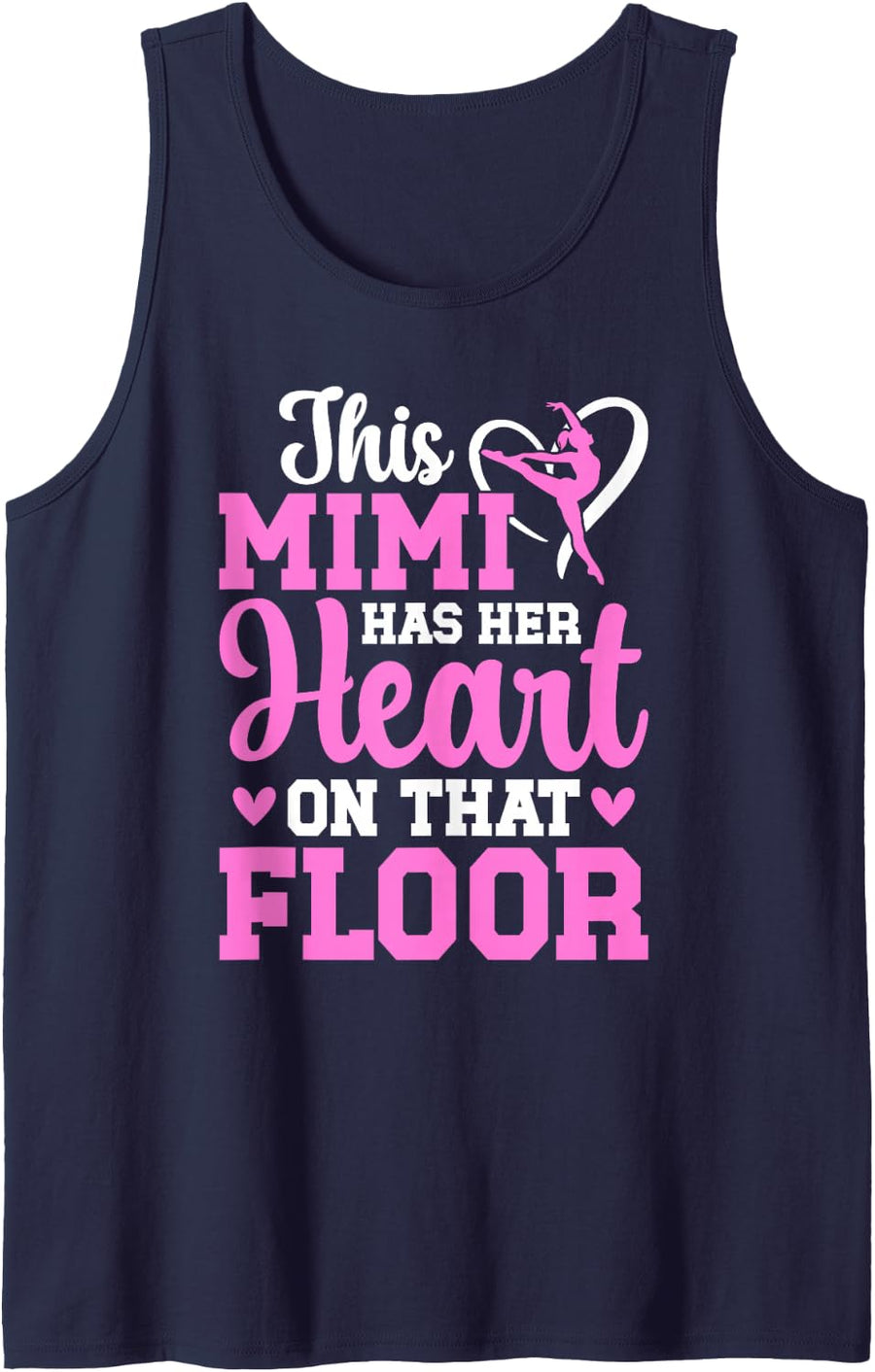 Proud Gymnastics Mimi of A Gymnast Mimi Tank Top - Navy Blue