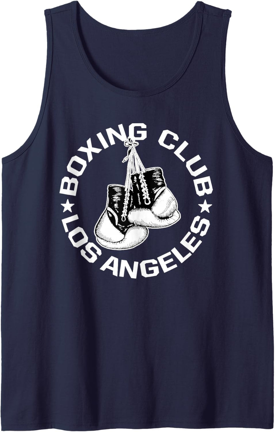 Boxing Club Los Angeles Gloves Graphic for a Boxing Lover Tank Top - Navy Blue