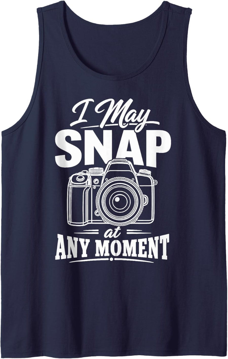 Funny Photography Camera Photographer Sleeveless Tank Top - Navy Blue