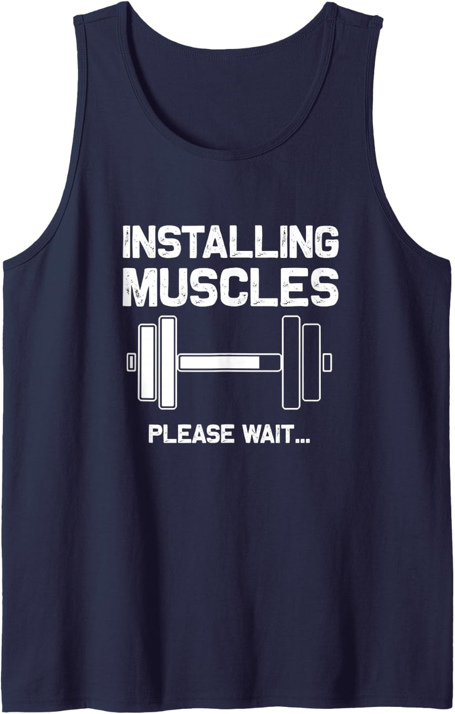 Installing Muscles, Loading - Please Wait...Fitness Tank Top - Navy Blue