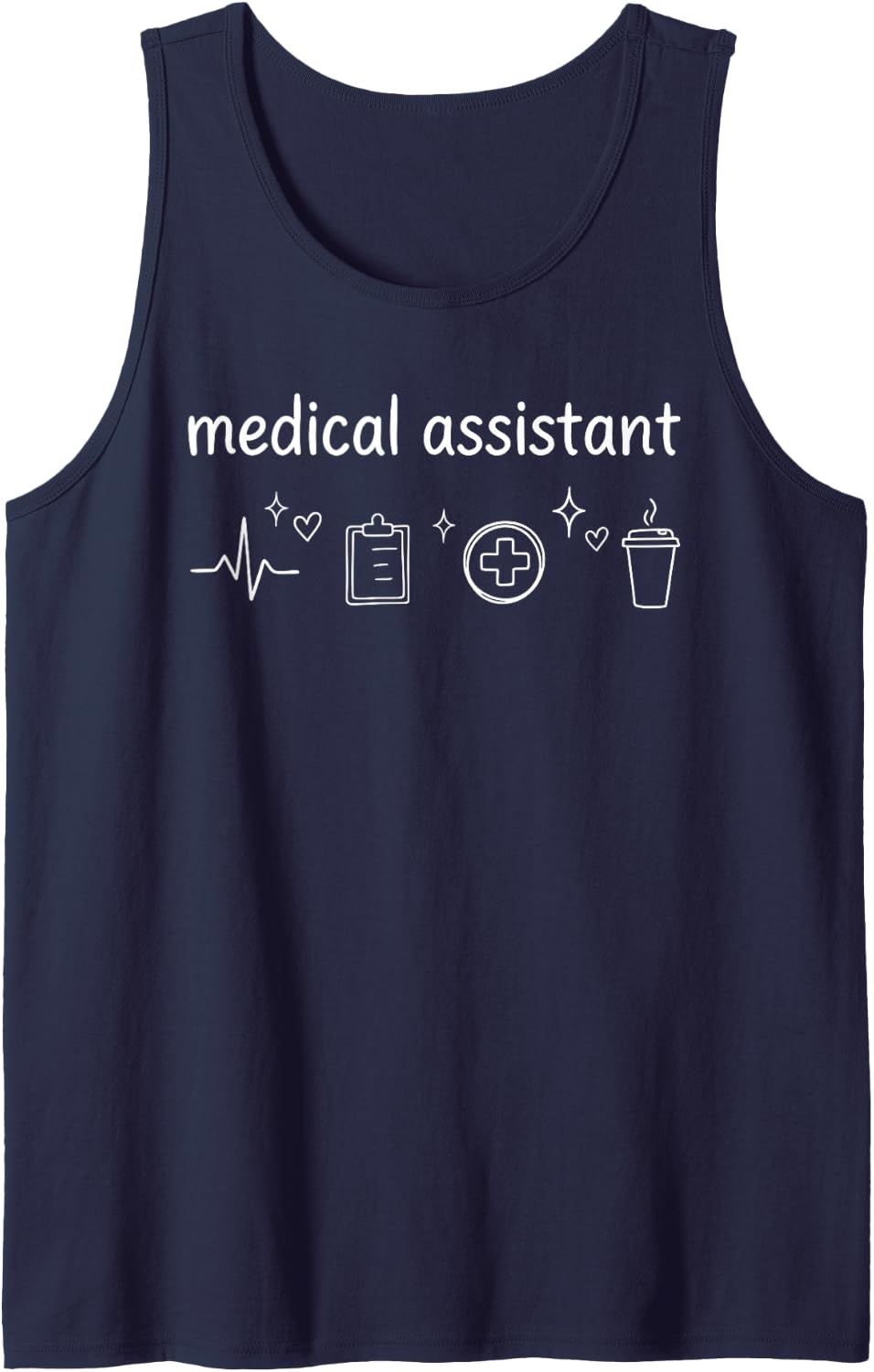 Certified Medical Assistant Clinical Assisting Sleeveless Tank Top - Navy Blue