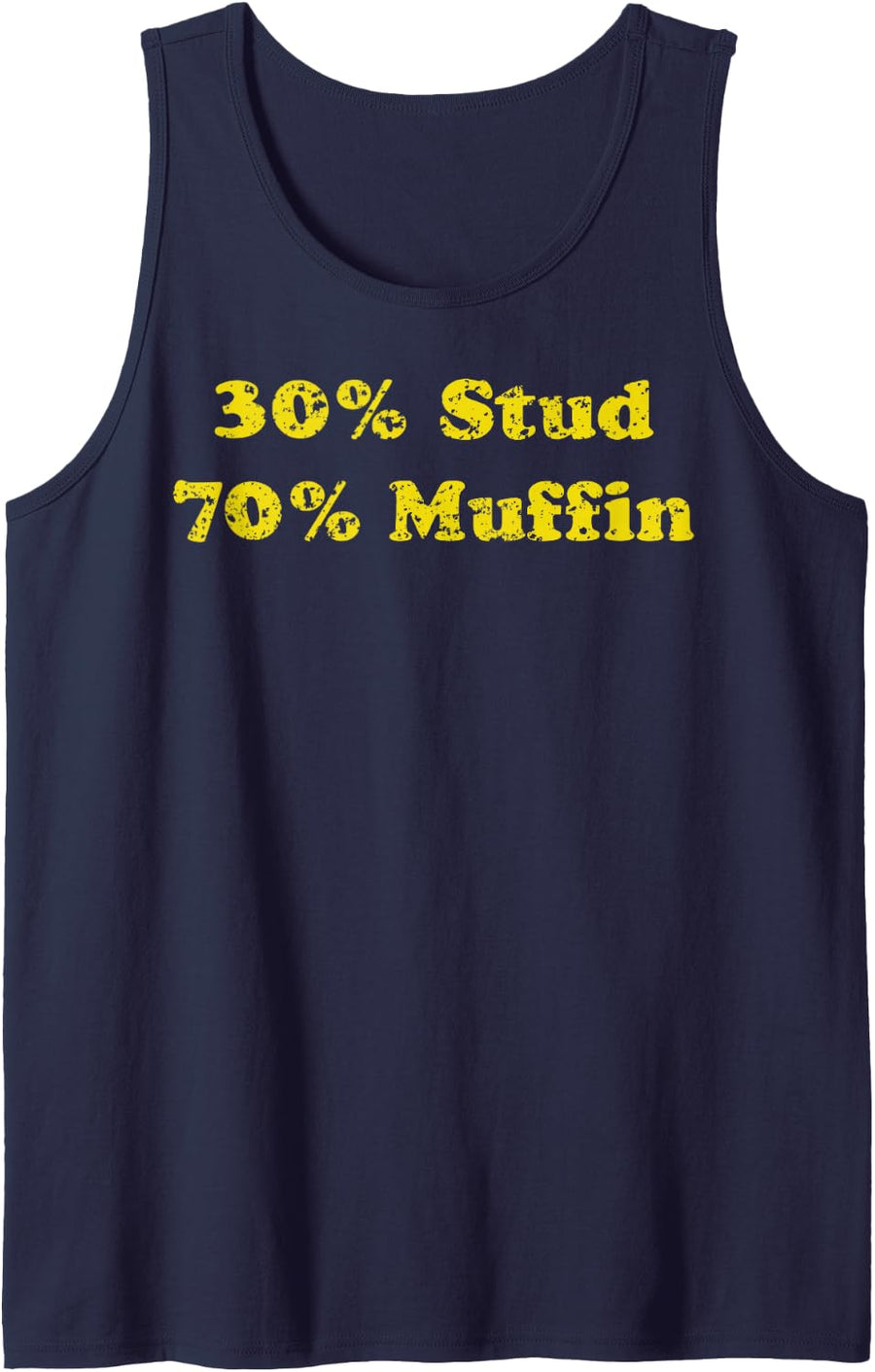 30% Stud 70% Muffin Tank Top - Navy Blue