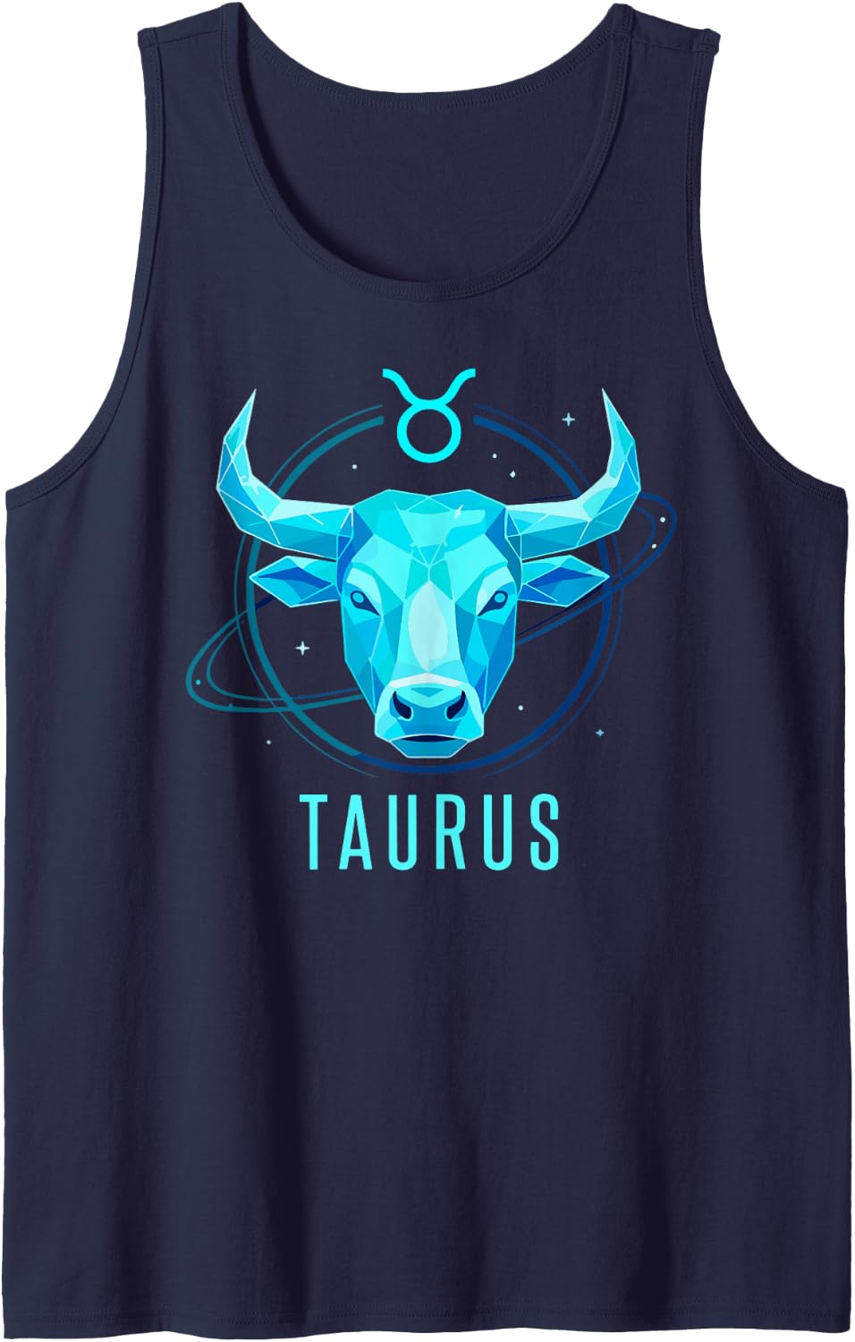 Taurus Zodiac Sign Astrology Horoscope Astrological Tee Tank Top - Navy Blue