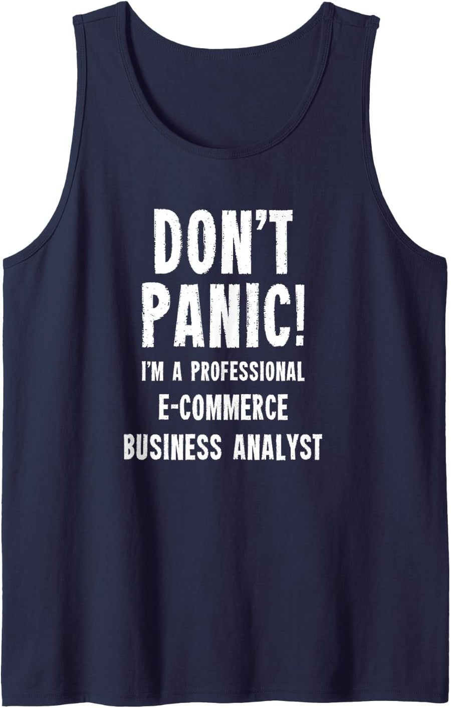E-Commerce Business Analyst Sleeveless Tank Top - Navy Blue