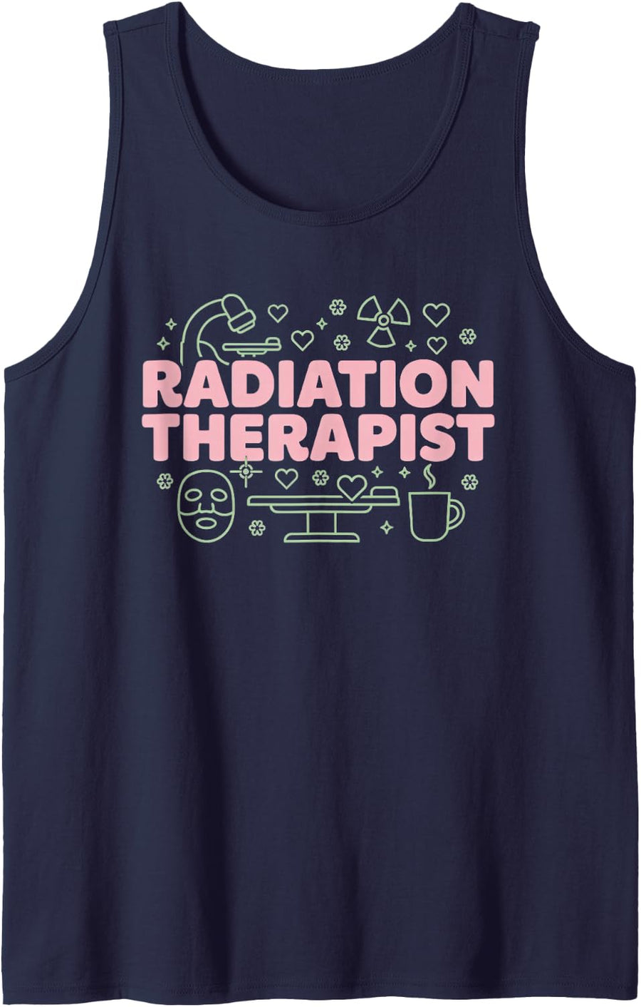 Radiation Therapist Radiation Therapy Technologist Sleeveless Tank Top - Navy Blue