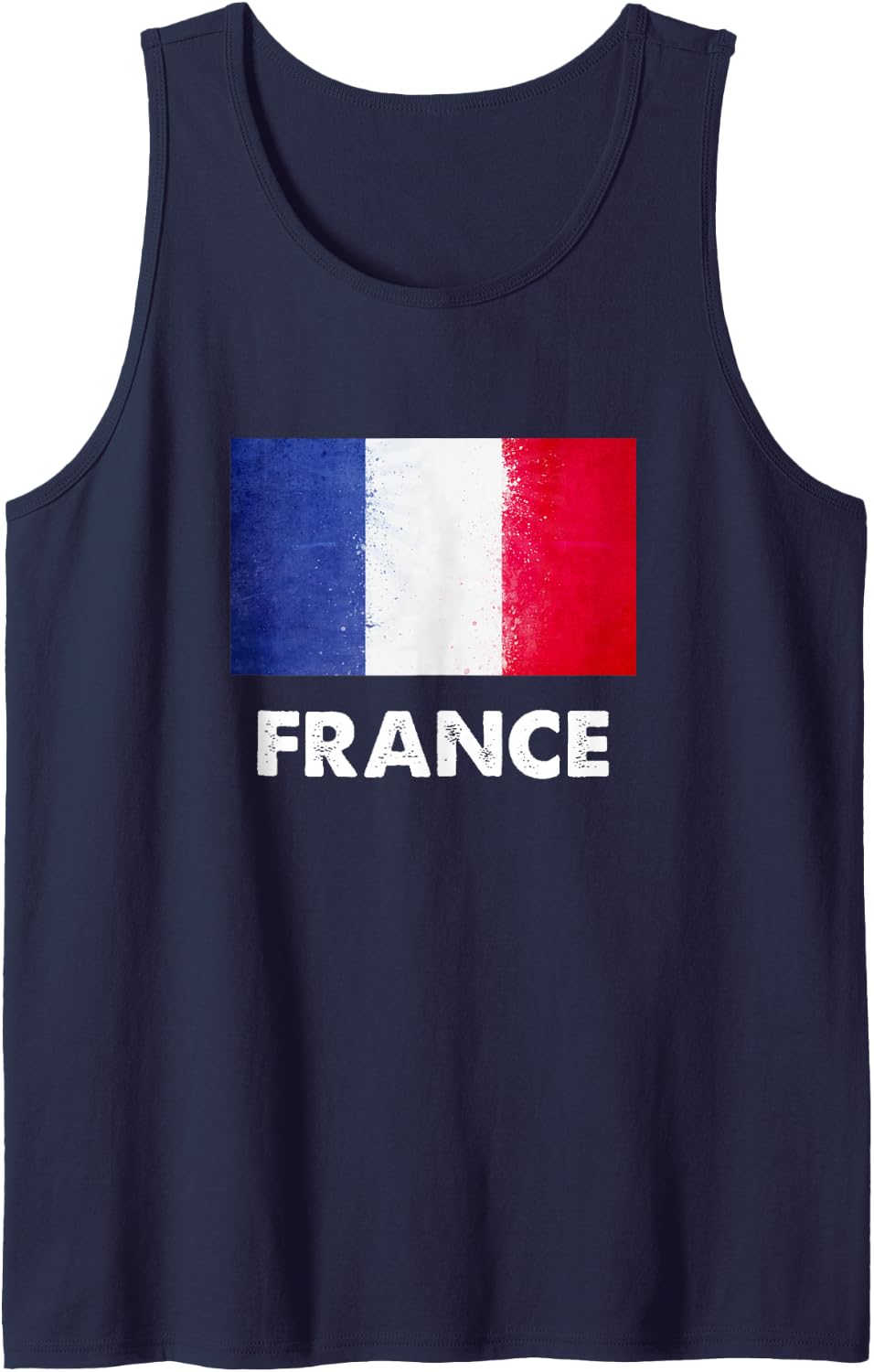 French France Flag Tank Top - Navy Blue