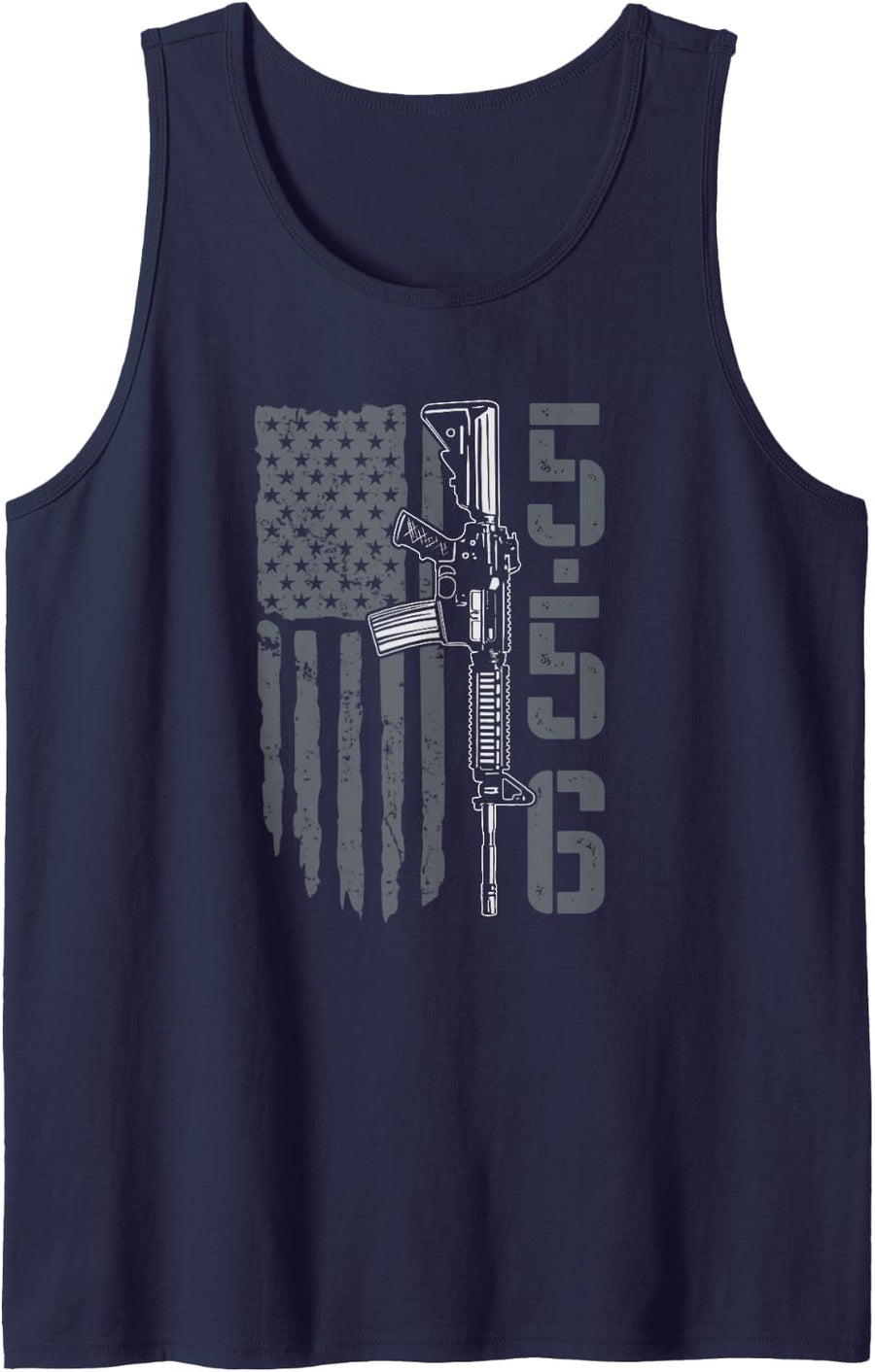 5.56mm Ammo AR15 M4 Rifle Owner - 2nd Amendment Pro Gun Tank Top - Navy Blue