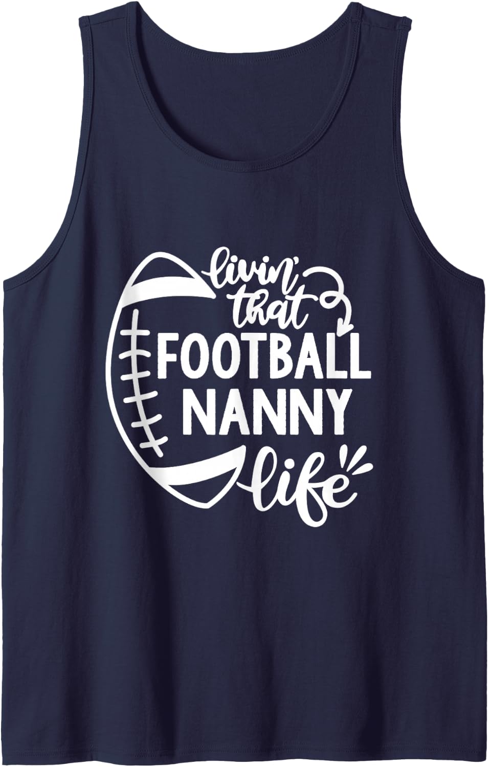 Football Living that Football Nanny Life Game Day Tank Top - Navy Blue