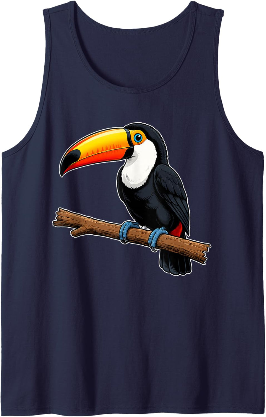 Toucan Tucan Bird Graphic Tank Top - Navy Blue