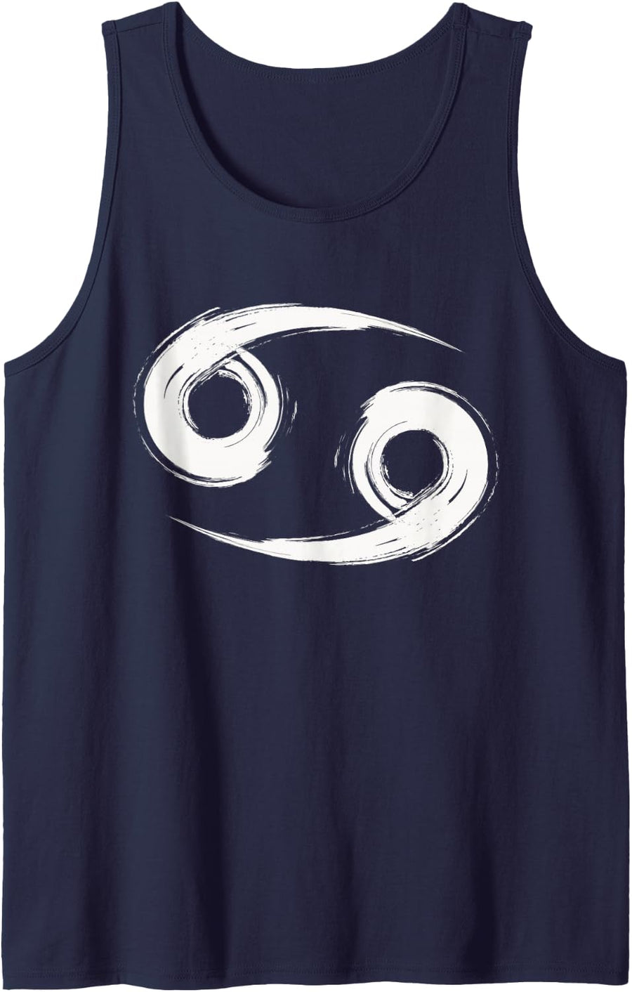 Cancer Zodiac Astrology Sign the Crab Drawn Tank Top - Navy Blue