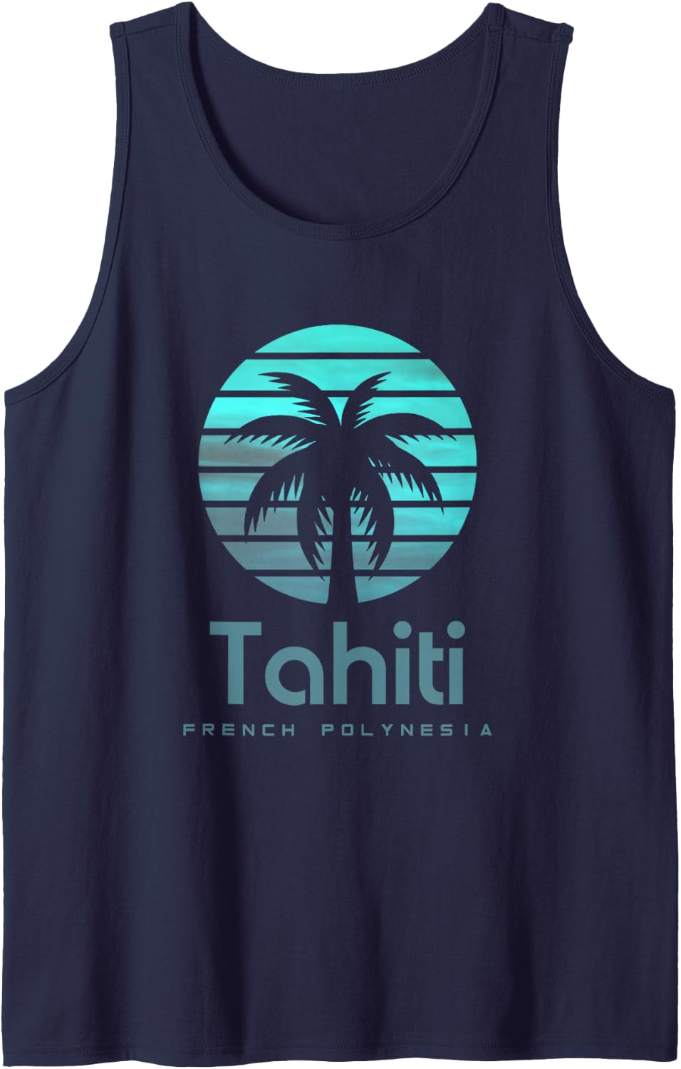 Tahiti French Polynesia Tank Top - Navy Blue