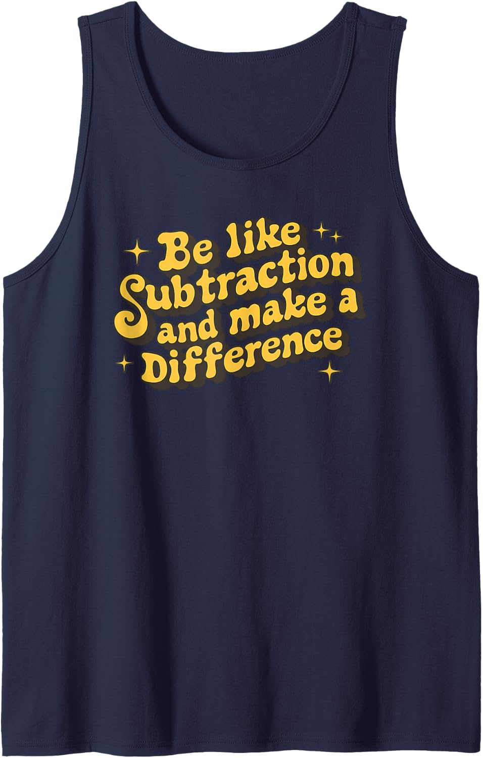 Math Retro Sleeveless Tank Top - Navy Blue