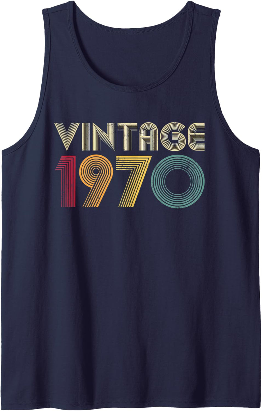 1970 53rd Birthday Gift Classic 53 Years Old Retro Vintage Tank Top - Navy Blue