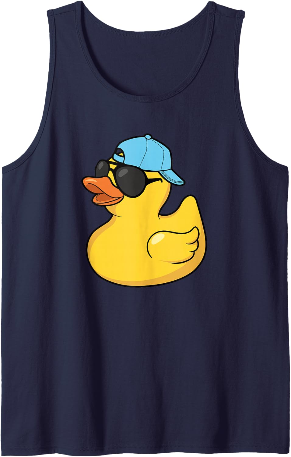 Cool Rubber Duck Sunglasses Funny Men Boys Kids Tank Top - Navy Blue