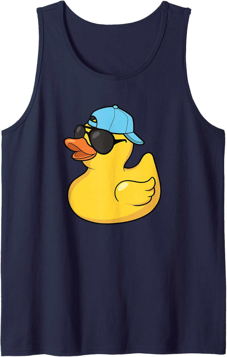 Cool Rubber Duck Sunglasses Funny Men Boys Kids Tank Top - Navy Blue