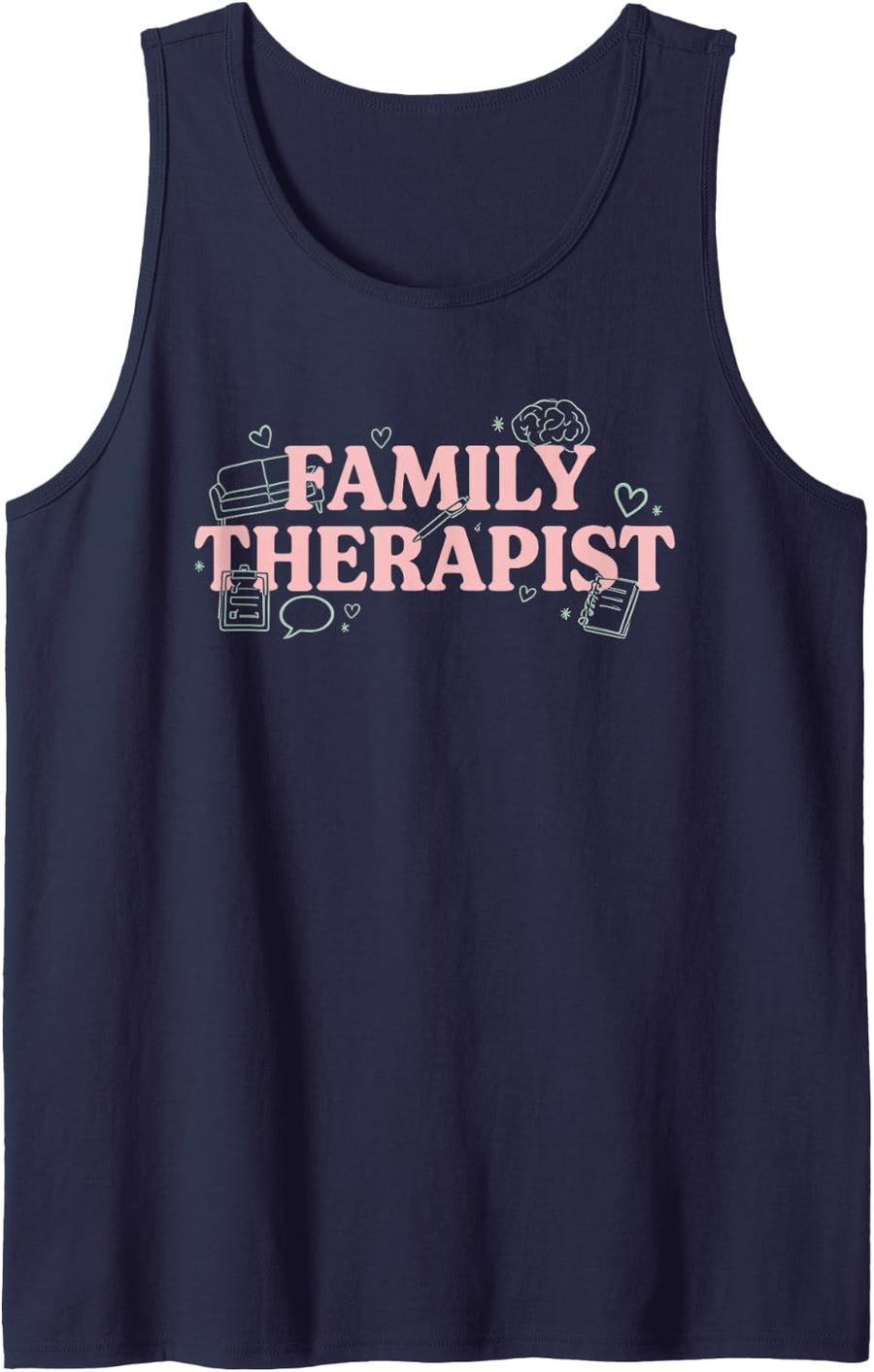 Family Therapist Marriage and Family Counselor Mft Therapy Sleeveless Tank Top - Navy Blue