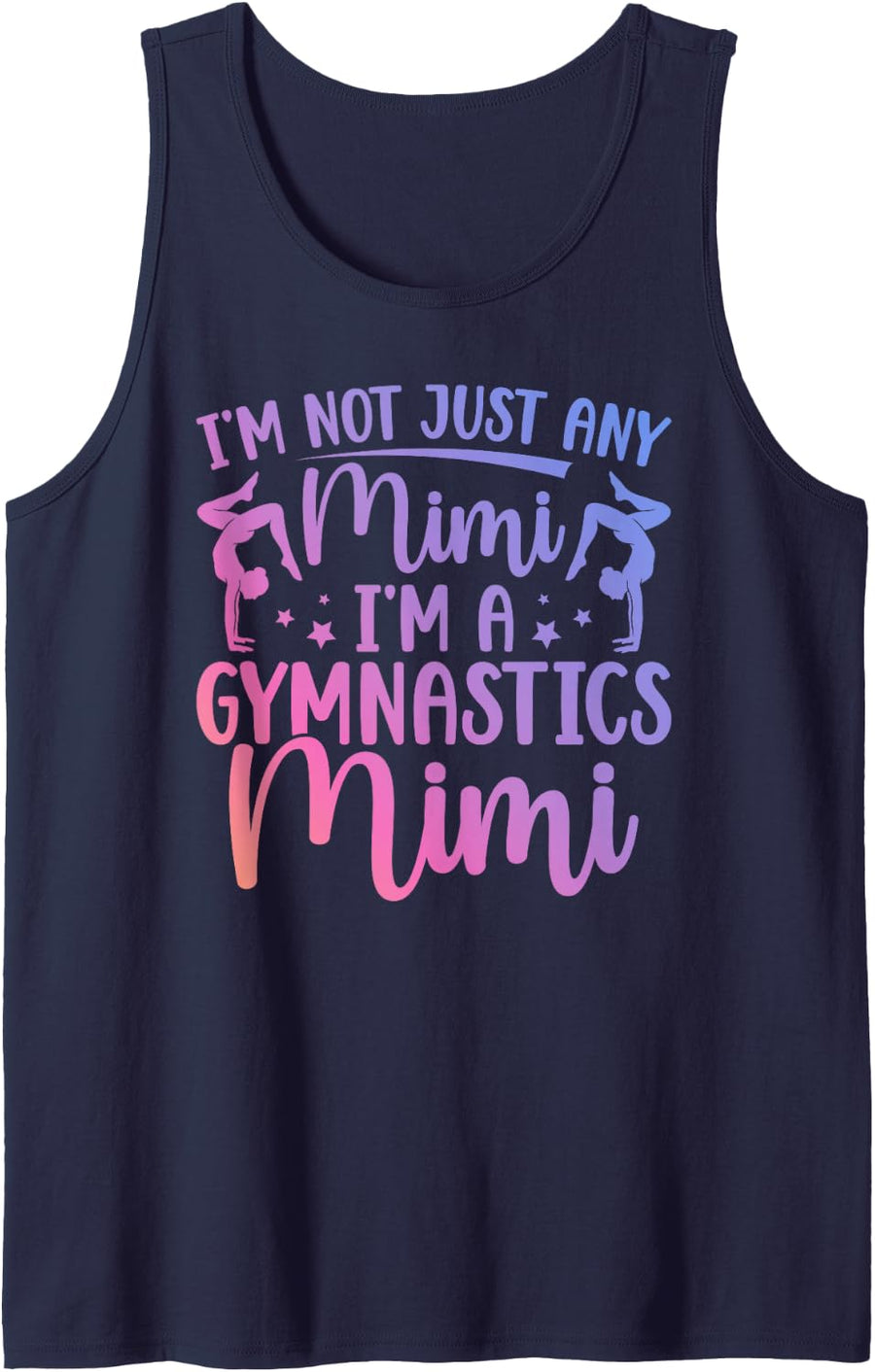 I'm A Gymnastics Mimi of A Gymnast Mimi Grandma Tank Top - Navy Blue