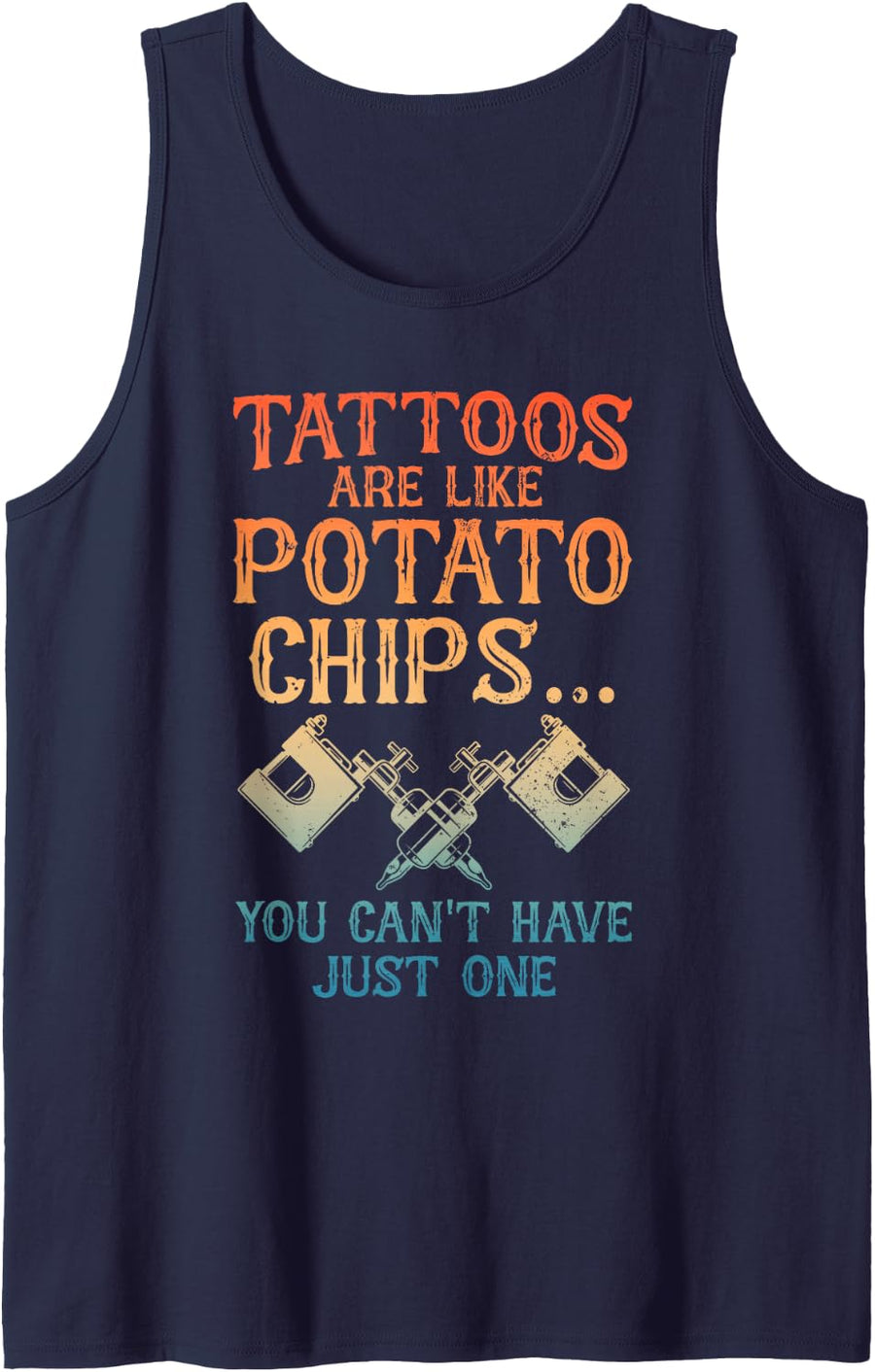 Funny Tattoo Design for Men Women Tattooist Tattoo Artist Sleeveless Tank Top - Navy Blue
