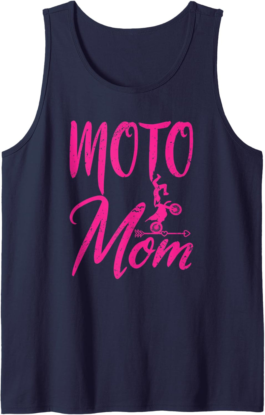Dirt Bike Mother Motocross Mum Racing Biker Mothers Moto Mom Tank Top - Navy Blue