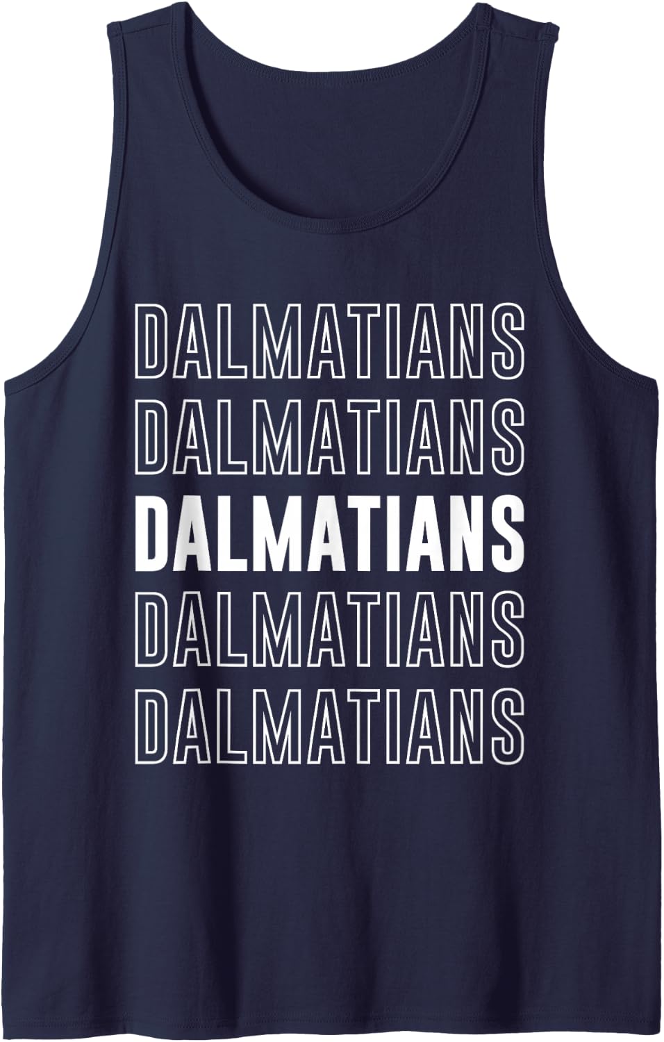 Dalmatians Sleeveless Tank Top - Navy Blue