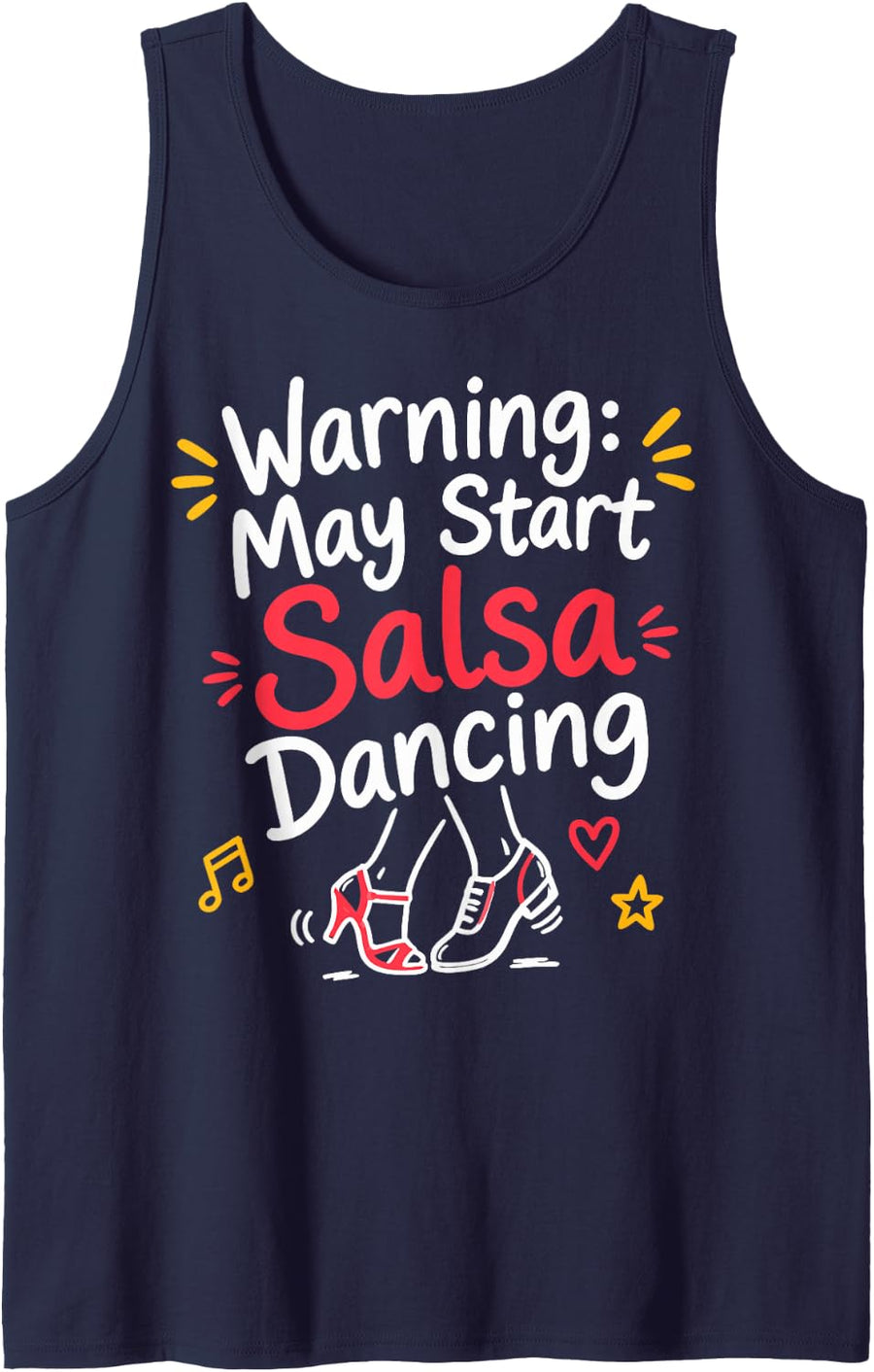 Salsa Dancer Humor Latin Dance Salsa Dancing Sleeveless Tank Top - Navy Blue