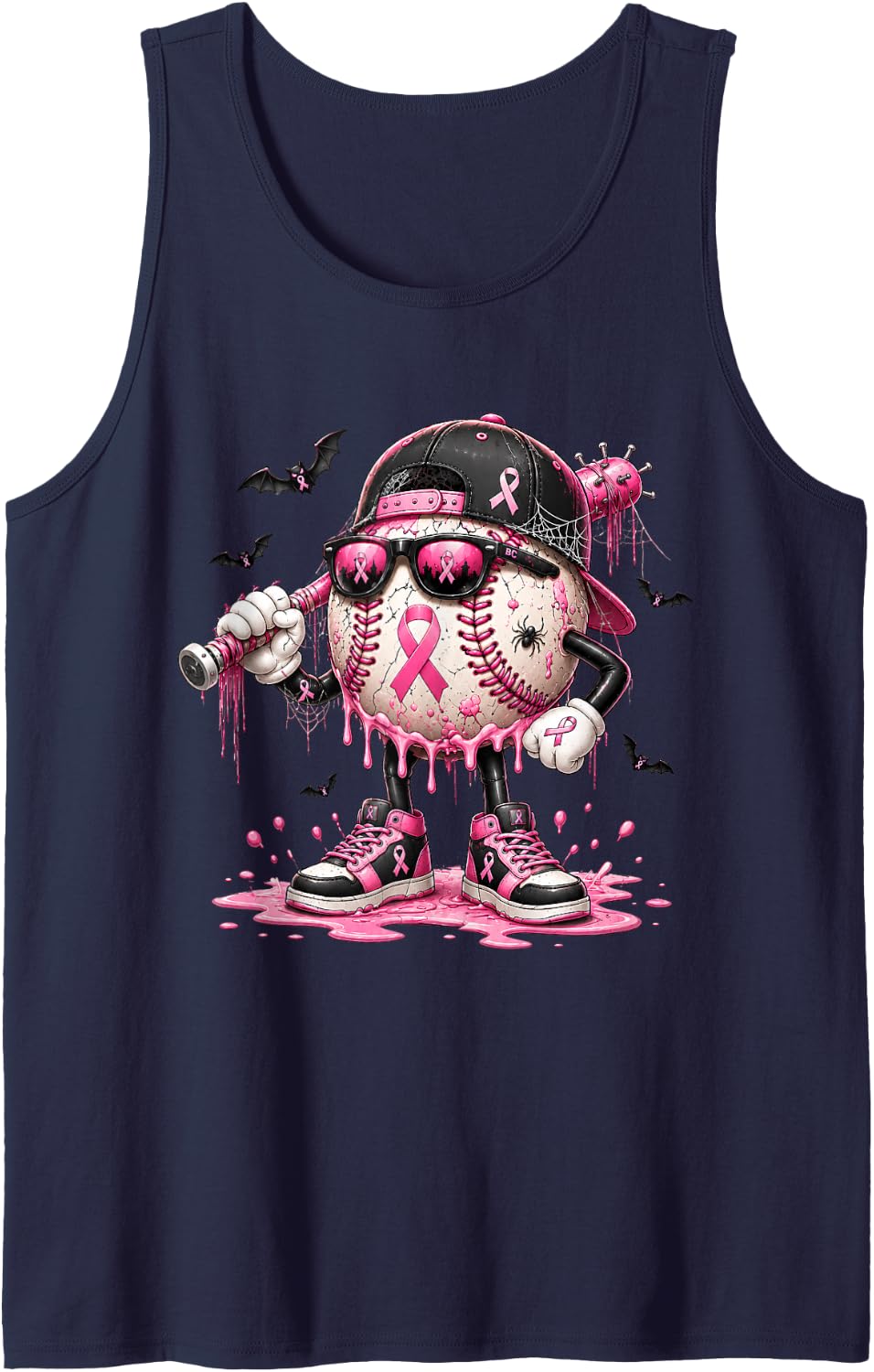 drip Boys Kid Girl Halloween Sleeveless Tank Top - Navy Blue