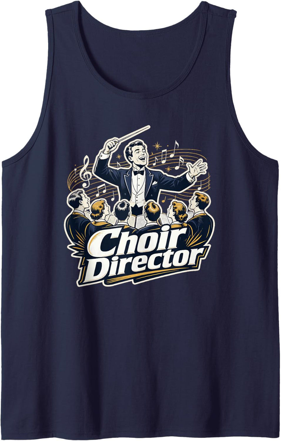Choir Director Music Conductor Singing Ensemble Tank Top - Navy Blue