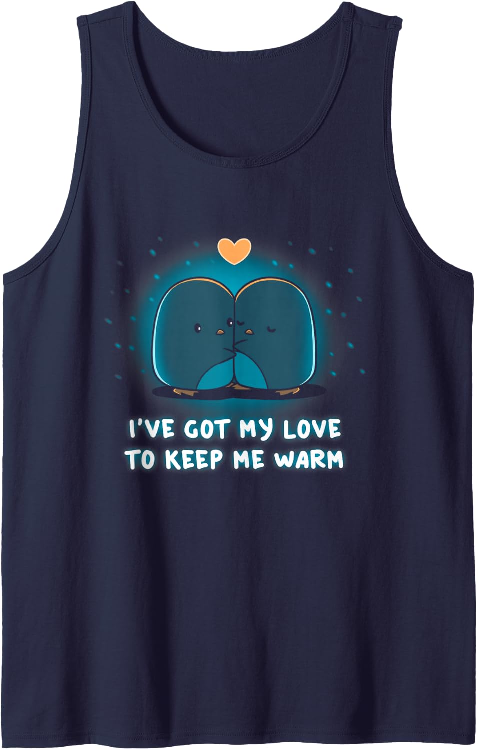 I_ve Got My Love to Keep Me Warm Tshirt Sleeveless Tank Top - Navy Blue