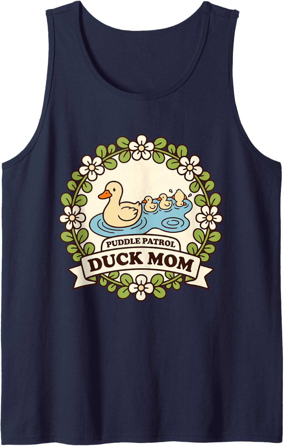 Duck Mom Gifts Women Backyard Ducks Lover Farm Sleeveless Tank Top - Navy Blue