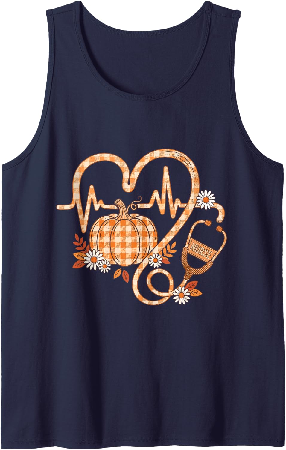 Autumn Nursing for Men Women Sleeveless Tank Top - Navy Blue