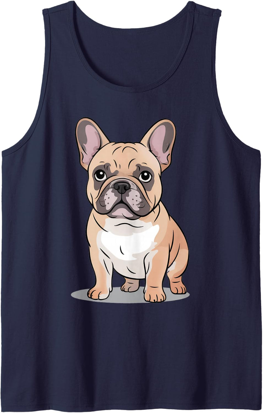 Cute French Bulldog Puppy Dog Lover Tank Top - Navy Blue