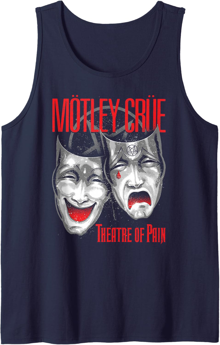 Mötley Crüe Theatre of Pain Cry Tank Top - Navy Blue