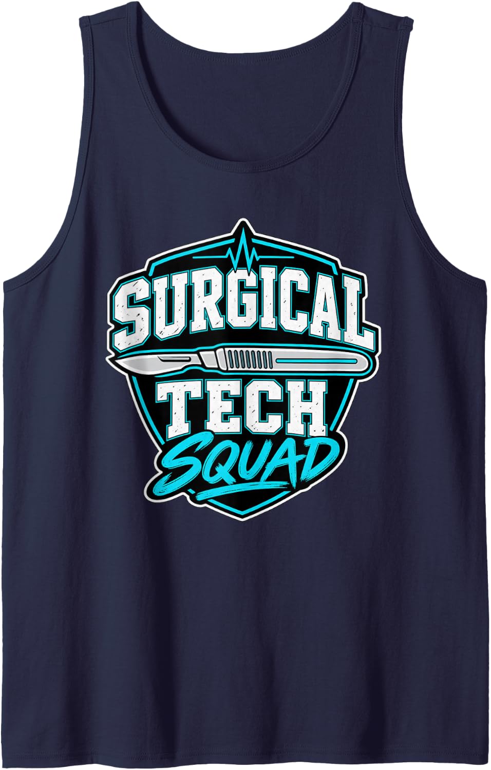 Funny Surgical Tech Squad Surgical Technologist Sleeveless Tank Top - Navy Blue