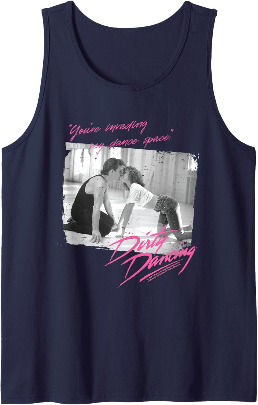 Dirty Dancing You're Invading My Dance Space Tank Top - Navy Blue
