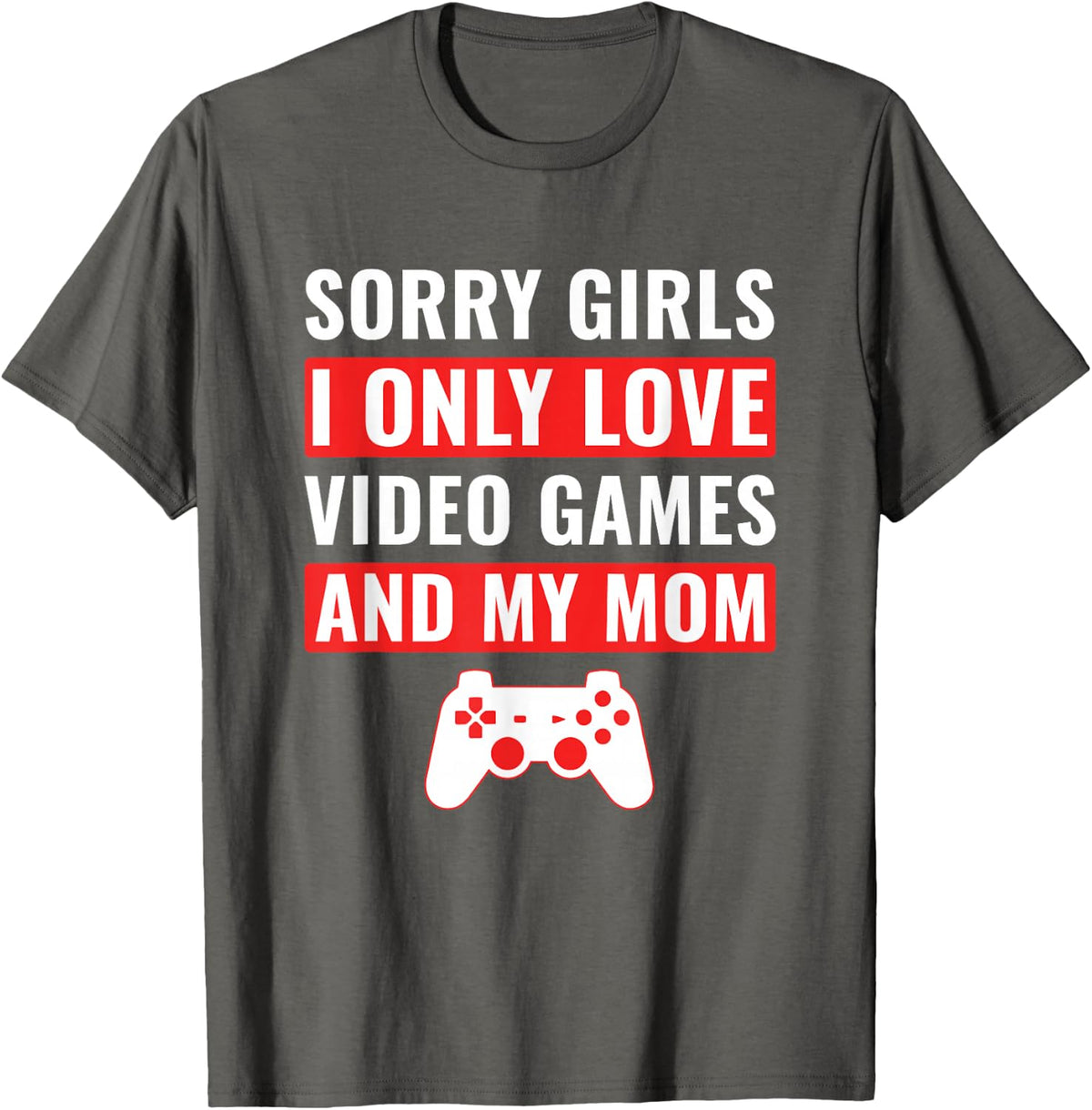 Boys Valentine's Day Shirt Kids Video Games Gamer Youth T-Shirt - Asphalt Grey