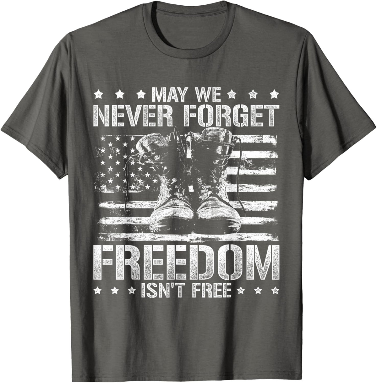 Patriotic Vietnam Veteran Liberty Gift Veterans Day T-Shirt - Asphalt Grey