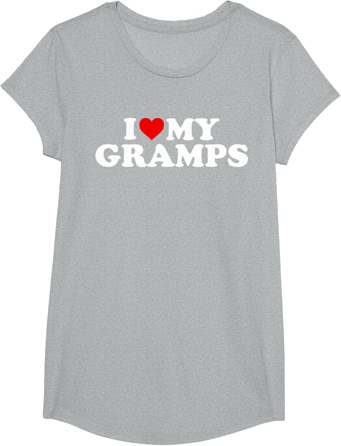 I Love My Gramps Design: Toddler, Boy, Girl, Youth, Baby T-Shirt - Girls Heather Grey