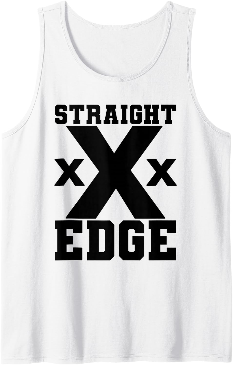 Straight Edge XXX Hardcore Punk Rock HC Vegan sXe Design Tank Top - White