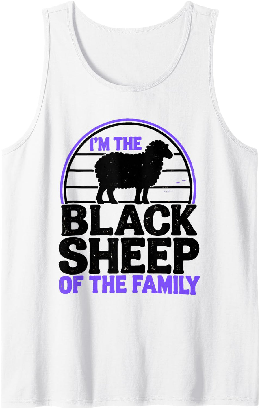 I'm the Black Colored Sheep of the Family Being Yourself Sleeveless Tank Top - White