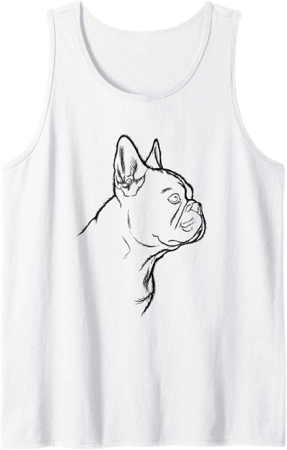 Dog Silhouette French Bulldog Lover Frenchie Fans Women Men Tank Top - White