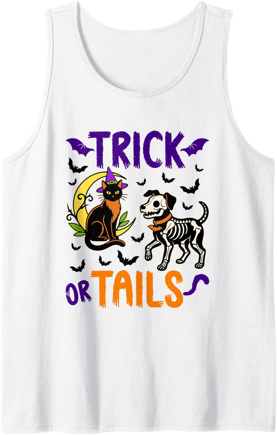 Funny Veterinary Halloween Tails Veterinarian Vet Tech Sleeveless Tank Top - White