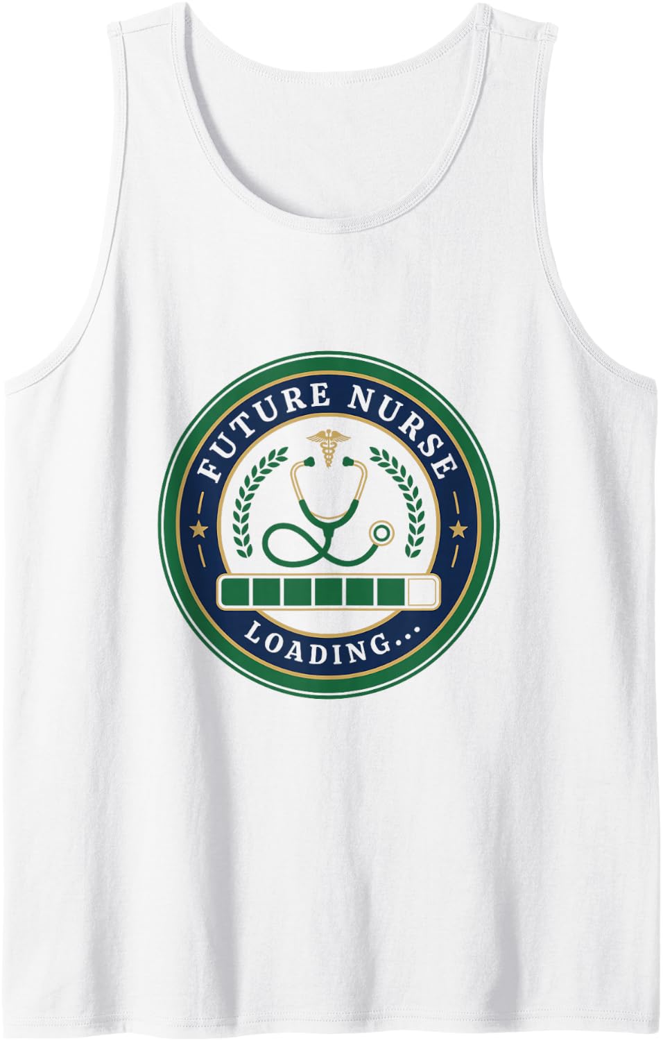 Medical Nursing Student Graduation, Future Nurse Loading Sleeveless Tank Top - White