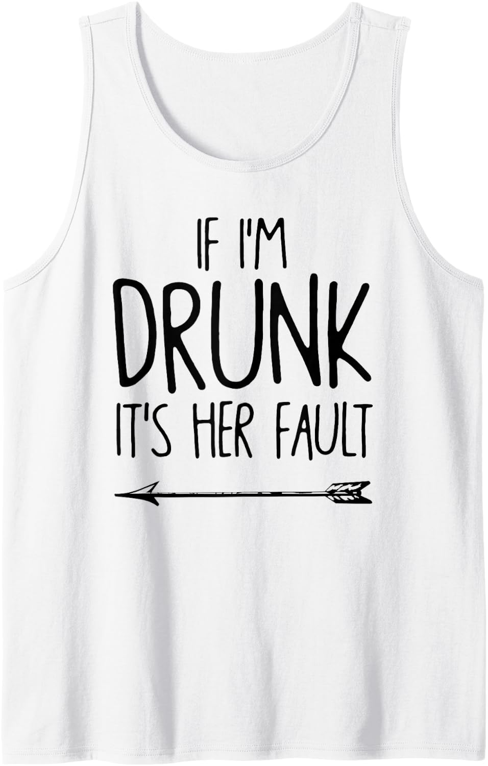 If I'm Drunk It's Her Fault for Bachelorette Party Sleeveless Tank Top - White